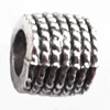 European Beads Zinc Alloy Jewelry Findings Lead-free, Tube 7.5x8mm hole=4.5mm, Sold per pkg of 400