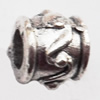 European Beads Zinc Alloy Jewelry Findings Lead-free, Tube 8x9mm hole=4.5mm, Sold per pkg of 400