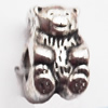 European Beads Zinc Alloy Jewelry Findings Lead-free, Bear 8x13mm hole=4mm, Sold per pkg of 200