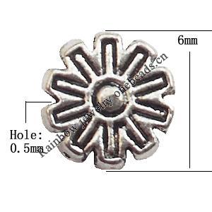 Twist Zinc Alloy Jewelry Findings Lead-free 6mm hole=0.5mm Sold per pkg of 2000