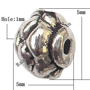 Zinc Alloy Jewelry Findings Lead-free 5x5mm hole=1mm Sold per pkg of 5008