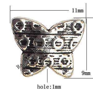 Animal Zinc Alloy Jewelry Findings Lead-free 9x11mm hole=1mm Sold per pkg of 1000