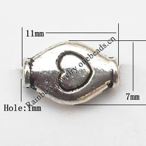 Twist Zinc Alloy Jewelry Findings Lead-free 11x7mm hole=1mm Sold per pkg of 1000