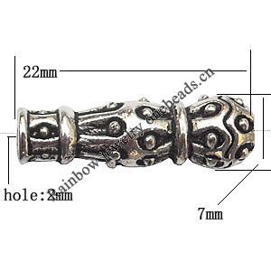 Zinc Alloy Jewelry Findings Lead-free 22x7mm hole=2mm Sold per pkg of 300