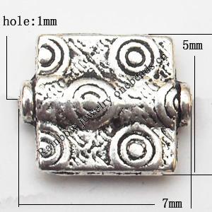 Twist Zinc Alloy Jewelry Findings Lead-free 7x5mm hole=1mm Sold per pkg of 800