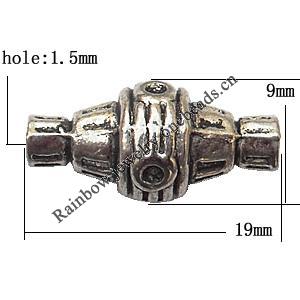 Zinc Alloy Jewelry Findings Lead-free 19x9mm hole=1.5mm Sold per pkg of 300