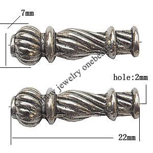 Zinc Alloy Jewelry Findings Lead-free 7x22mm hole=2mm Sold per pkg of 300