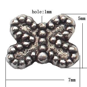 AnimalZinc Alloy Jewelry Findings Lead-free 5x7mm hole=1mm Sold per pkg of 2000