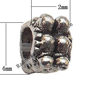Zinc Alloy Jewelry Findings Lead-free 4mm hole=2mm Sold per pkg of 4000