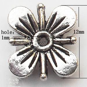 Flower Zinc Alloy Jewelry Findings Lead-free 12mm hole=1mm Sold per pkg of 500