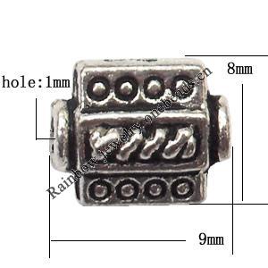 Twist Zinc Alloy Jewelry Findings Lead-free 9x8mm hole=1mm Sold per pkg of 1000