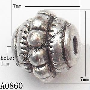 Helix Zinc Alloy Jewelry Findings Lead-free 7x7mm hole=1mm Sold per pkg of 1000