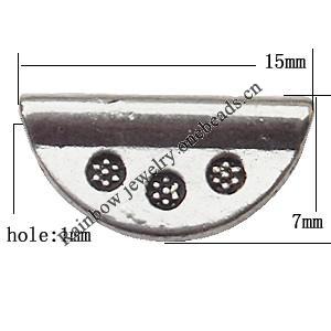 Zinc Alloy Jewelry Findings Lead-free 15x7mm hole=1mm Sold per pkg of 1000