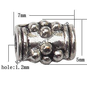 Zinc Alloy Jewelry Findings  Lead-free 7x5mm hole=1.2mm Sold per pkg of 2000