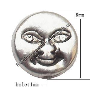 Twist Zinc Alloy Jewelry Findings Lead-free 8mm hole=1mm Sold per pkg of 1500