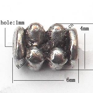 Zinc Alloy Jewelry Findings Lead-free 6x4mm hole=1mm Sold per pkg of 3000