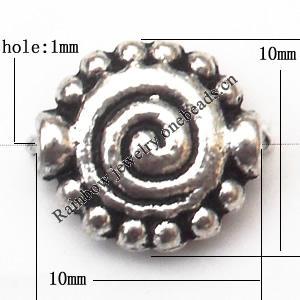 Twist Zinc Alloy Jewelry Findings Lead-free 10x10mm hole=1mm Sold per pkg of 1000