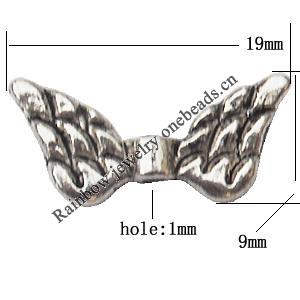 Zinc Alloy Jewelry Findings Lead-free 9x19mm hole=1mm Sold by KG