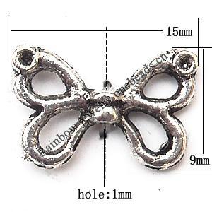 Zinc Alloy Jewelry Findings Lead-free 15x9mm hole=1mm Sold by KG