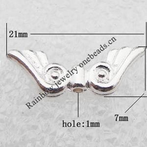 Zinc Alloy Jewelry Findings Lead-free 21x7mm hole=1mm Sold by KG