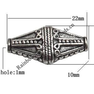 Twist Zinc Alloy Jewelry Findings Lead-free 10x22mm hole=1mm Sold per pkg of 300