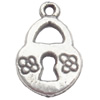 Zinc Alloy Jewelry Findings Lead-free, Pendant Lock 10x16mm hole=1mm Sold per pkg of 800