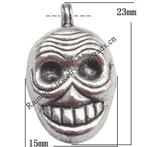 Zinc Alloy Jewelry Findings Lead-free, Pendant Skeleton 15x23mm hole=3mm Sold per pkg of 100