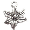 Zinc Alloy Jewelry Findings Lead-free, Pendant Flower 14x17mm hole=1.5mm Sold per pkg of 800