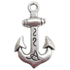 Pendant. Fashion Zinc Alloy jewelry findings. Anchor 33x20mm. Sold by Bag
