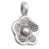 Zinc Alloy Jewelry Findings Lead-free, Pendant Flower 14x10mm hole=2mm Sold per pkg of 1000