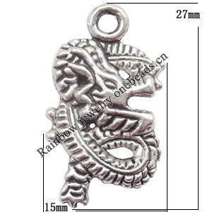 Zinc Alloy Jewelry Findings Lead-free, Pendant 15x27mm hole=3mm Sold per pkg of 500