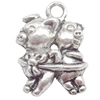 Zinc Alloy Jewelry Findings Lead-free, Pendant Pig 15x21mm hole=3mm Sold per pkg of 500