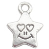 Zinc Alloy Jewelry Findings Lead-free, Pendant Star 11x15mm hole=2mm Sold per pkg of 1000