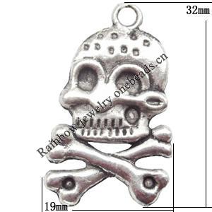Zinc Alloy Jewelry Findings Lead-free, Pendant Skeleton 19x32mm hole=3mm Sold per pkg of 300