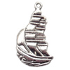 Pendant. Fashion Zinc Alloy jewelry findings. Boat 22x13mm. Sold by Bag
