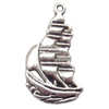 Pendant. Fashion Zinc Alloy jewelry findings. Boat 22x13mm. Sold by Bag