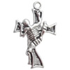 Zinc Alloy Jewelry Findings Lead-free, Pendant Cross 31x20mm hole=2mm Sold per pkg of 500