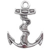 Pendant. Fashion Zinc Alloy jewelry findings. Anchor 32x25mm. Sold by Bag
