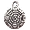 Zinc Alloy Jewelry Findings Lead-free, Pendant Flat Round 19x23mm hole=2.5mm Sold per pkg of 300