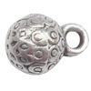 Zinc Alloy Jewelry Findings Lead-free, Pendant Round 10x7mm hole=1.5mm Sold per pkg of 1000