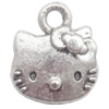 Zinc Alloy Jewelry Findings  Lead-free, Pendant Animal Head 10x12mm hole=1.5mm Sold per pkg of 1000