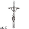 Zinc Alloy Jewelry Findings  Lead-free, Pendant Cross 21x54mm hole=1.5mm Sold per pkg of 200