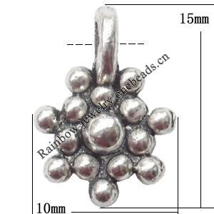 Zinc Alloy Jewelry Findings  Lead-free, Pendant 10x15mm hole=3mm Sold per pkg of 700