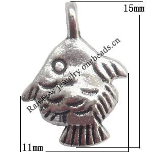 Zinc Alloy Jewelry Findings  Lead-free, Pendant 11x15mm hole=1.5mm Sold per pkg of 800