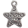 Zinc Alloy Jewelry Findings  Lead-free, Pendant Star 11x14mm hole=1mm Sold per pkg of 1500