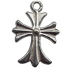 Zinc Alloy Jewelry Findings  Lead-free, Pendant Cross 16x23mm hole=1.5mm Sold per pkg of 300