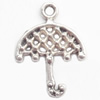 Zinc Alloy Jewelry Findings  Lead-free, Pendant Umbrella 16x22mm hole=1.5mm Sold per pkg of 500