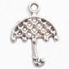 Zinc Alloy Jewelry Findings  Lead-free, Pendant Umbrella 16x22mm hole=1.5mm Sold per pkg of 500