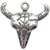 Zinc Alloy Jewelry Findings  Lead-free, Pendant Animal Head 28x28mm hole=2mm Sold per pkg of 300