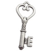Zinc Alloy Jewelry Findings  Lead-free, Pendant Key 18x42mm hole=2mm Sold per pkg of 200